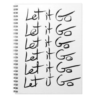 Carnet Laisse-le partir ! Citation calligraphie motivatio