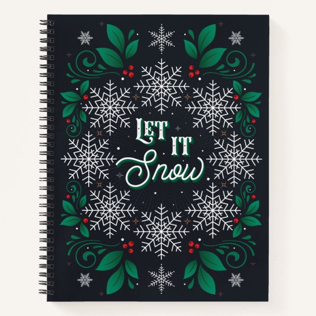Carnet Laisser Il Neige Ordinateur Portable (Devant)