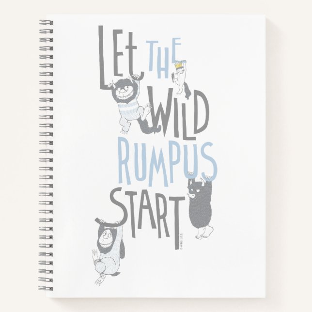Carnet Laisser le Rumpus sauvage commencer - Bleu (Devant)