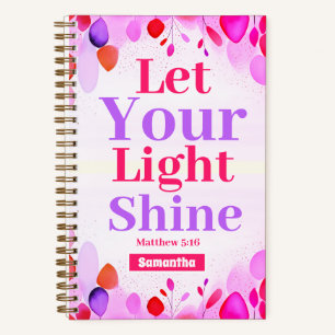 Carnet Laissez votre lumière briller Boho Christian Girl 