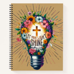 Carnet Laissez Votre Lumière Briller Chrétien Ampoule F