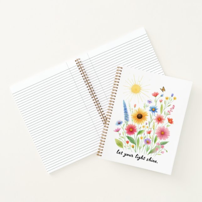 Carnet Laissez-vous éclairer les fleurs et le soleil (Intérieur)