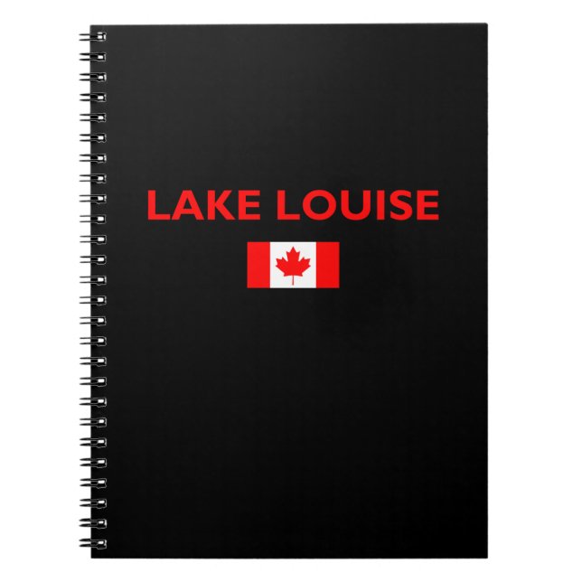 Carnet Lake Louise Canada Drapeau canadien Couleur foncée (Devant)