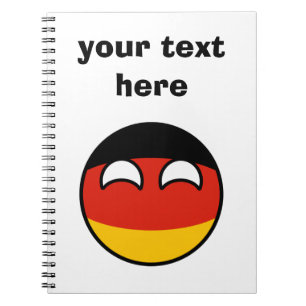 Carnet L'Allemagne Geeky tendante drôle Countryball