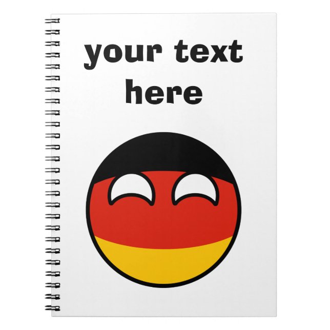 Carnet L'Allemagne Geeky tendante drôle Countryball (Devant)