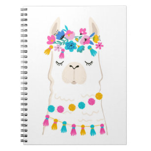 Carnet Lama floral mignon