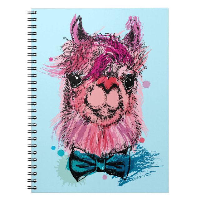 Carnet Lama rose mignon (Devant)