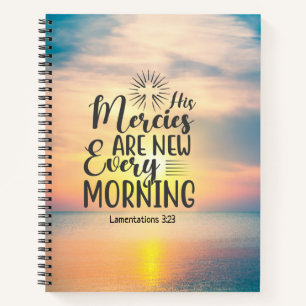 Carnet Lamentations 3:23 His Mercies New Every Morning