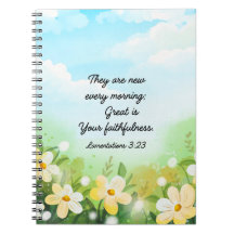 Lamentations 3:23 Printemps Jaune Chrétien