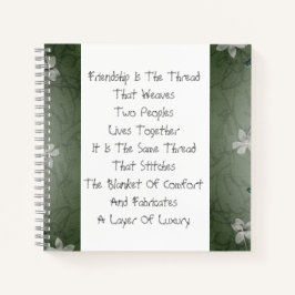 Carnet L'Amitié Est Le Fil (Version Sombre)