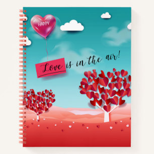 Carnet "L'amour est dans l'air !" Romantique personnalisé