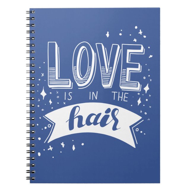 Carnet L'amour est dans les cheveux (Devant)