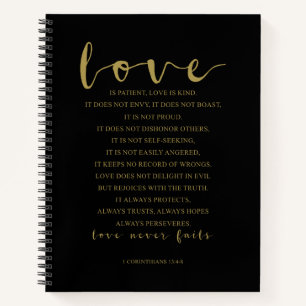 Carnet L'amour est patient, 1 Corinthiens 13:4-8