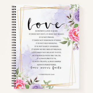 Carnet L'amour est patient, l'amour est gentil