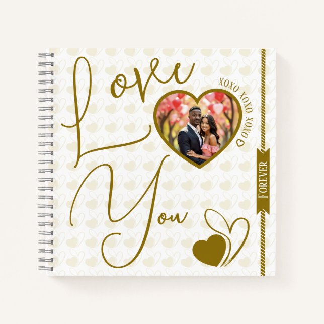 Carnet L'amour personnalisé Vous pour la Saint Valentin (Devant)