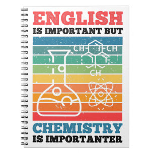 Carnet L'Anglais Est Important Mais La Chimie Est Importa