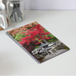 Carnet Lanternes de jardin japonais et feuilles d'érable