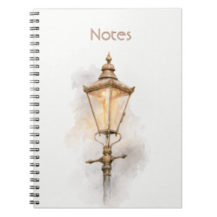 Carnet Lanternes de rue brun crème