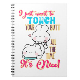 Carnet Lapin Drôle Mignon Je Veux Juste Toucher Ton Derri