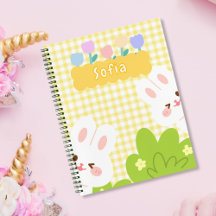 Lapin mignon Kawaii Fleurs pastel de printemps
