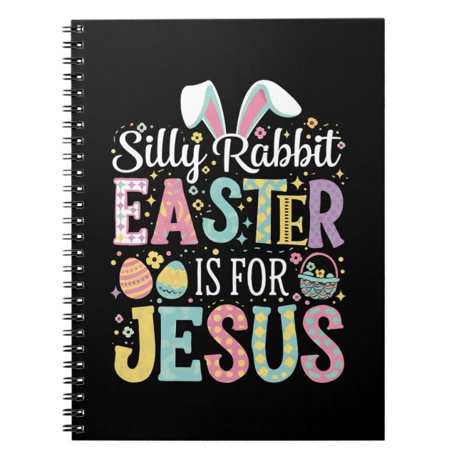 Carnet Lapin Silencieux Pâques Est Pour Jésus Mignonne La (Devant)