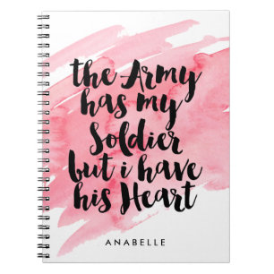 Carnet L'armée a mon soldat mais j'ai son coeur