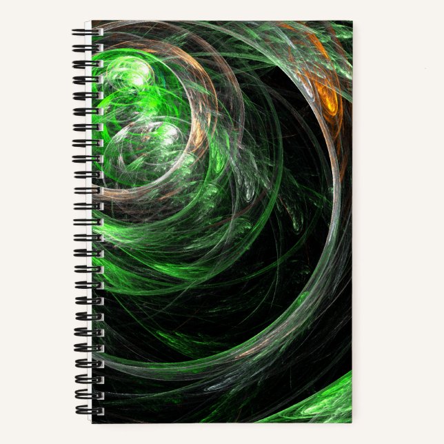 Carnet L'art Abstrait vert du monde entier (Recto)
