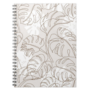 Carnet L'art botanique minimal sans couture motif. m trop