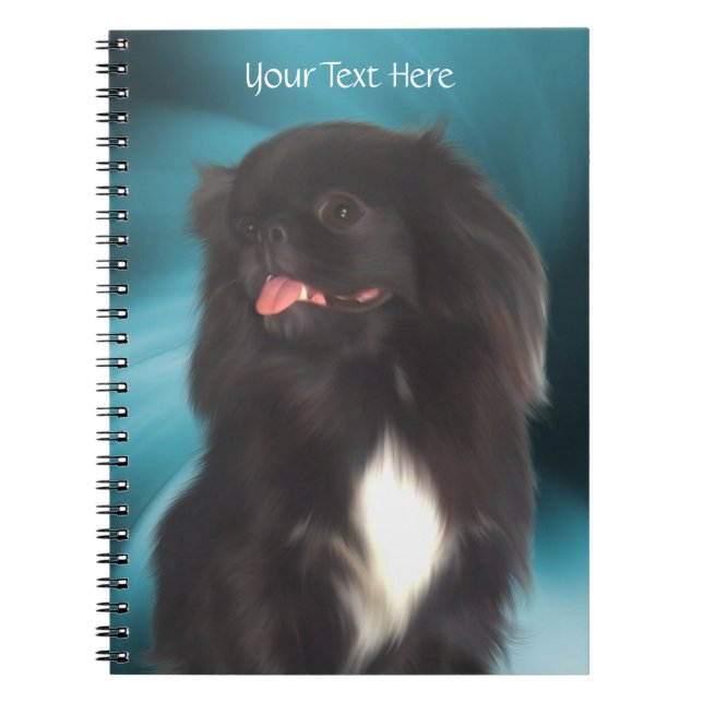 Carnet L'art du chien Pekingese noir (Devant)