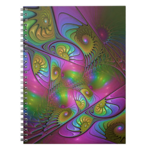 Carnet L'Art Fractal Abstrait, Lumineux Et Coloré