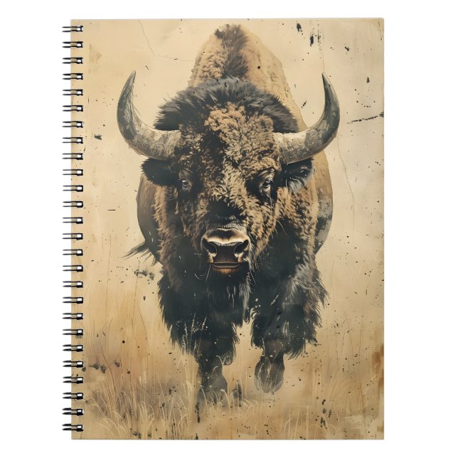 Carnet L'art vintage du bison (Devant)