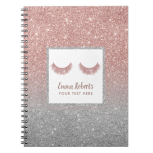 Carnet Lashes Beauty Rose Gold & Silver Parties scintilla