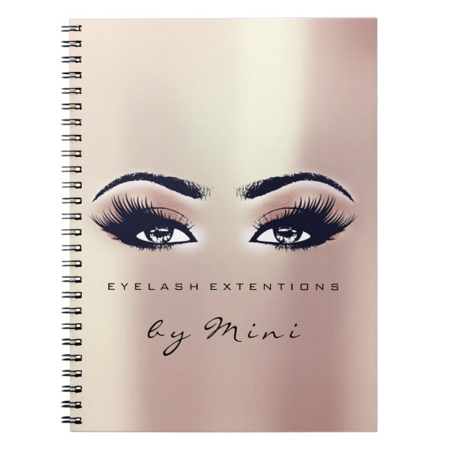 Carnet Lashes Extension Yeux maquillage Artiste Peach ros (Devant)
