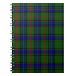 Carnet Lauder tartan bleu vert plaid