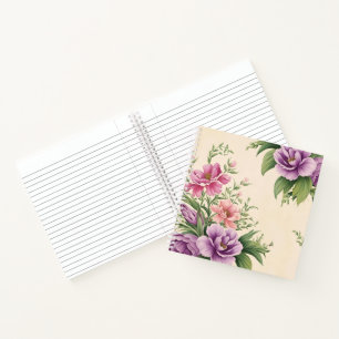 Carnet Lavande Et Rose Pays Jardin Floral Imprimer