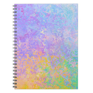 Carnet Lavender Sunrise Pastel Neon Encre d'alcool Abstra