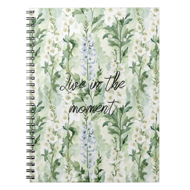Carnet Lavender White Delphinium Flowers   (Devant)