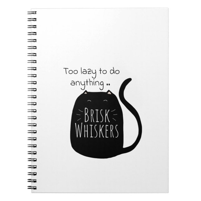 Carnet Lazy black cat Spiral Photo Notebook (Devant)