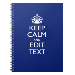 Carnet Le bleu marine gardent le calme et ont votre texte