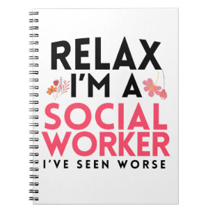 Carnet Le cadeau drôle de bâillon d'assistant social