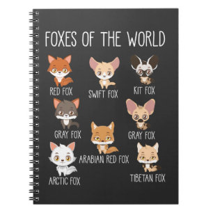 Carnet Le cadeau Foxes Of The World pour Fox Lover