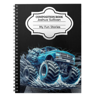 Carnet Le camion monstre Blue Beast (personnalisable)