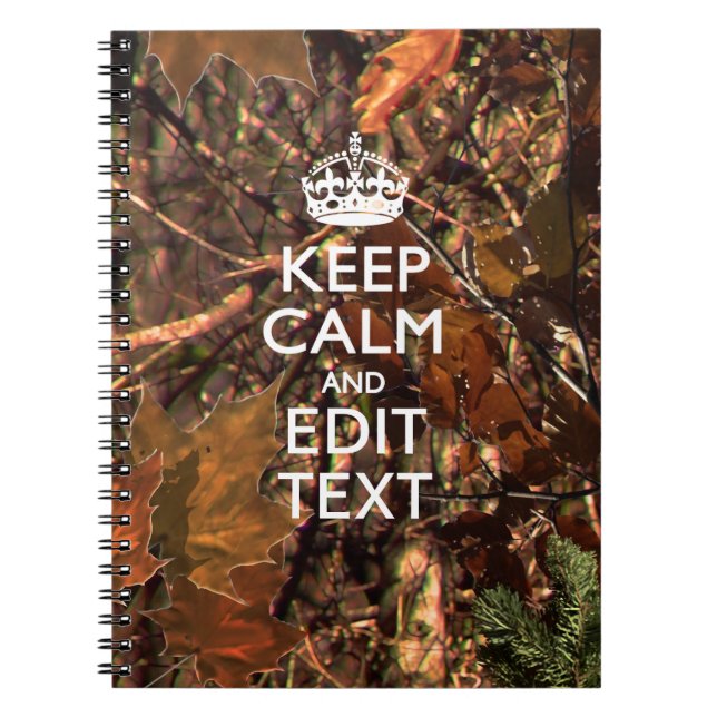 Carnet Le camouflage profond en bois gardent le calme (Devant)