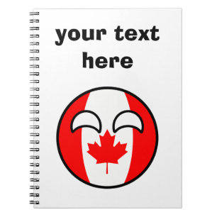 Carnet Le Canada Geeky tendant drôle Countryball
