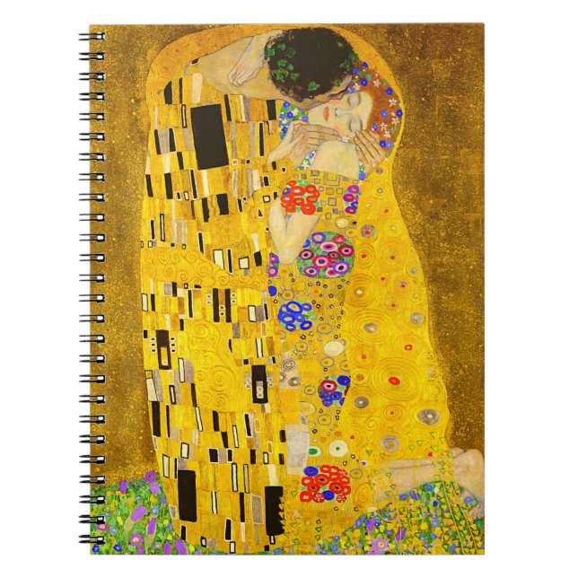 Carnet Le célèbre tableau de Gustav Klimt, The Kiss. (Devant)