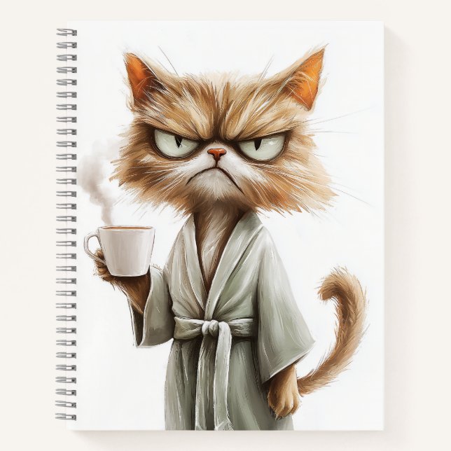 Carnet Le chat Grumpy a besoin de café (Devant)