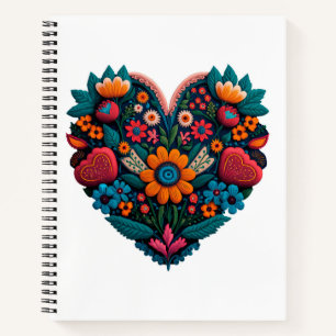 Carnet Le coeur des fleurs inspiré par l'Ukraine