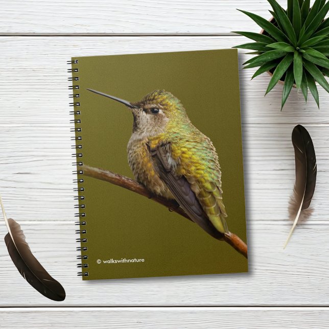 Carnet Le colibri d'Anna sur Trumpetvine écarlate (Anna's Hummingbird on the Scarlet Trumpetvine Journal Cover Photo)