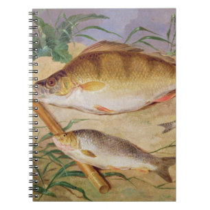 Carnet Le crochet d'un pêcheur à la ligne des poisson
