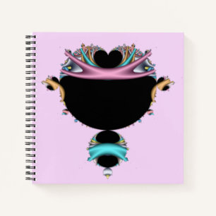 Carnet Le fameux ensemble rose et Turquoise Mandelbrot